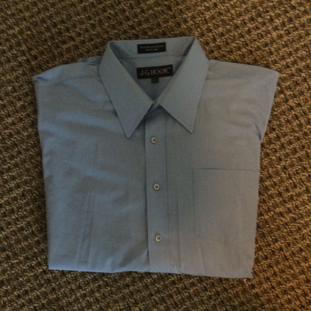 *J.G. *Hook* Blue* Dress* Shirt * 17"* 32/33*